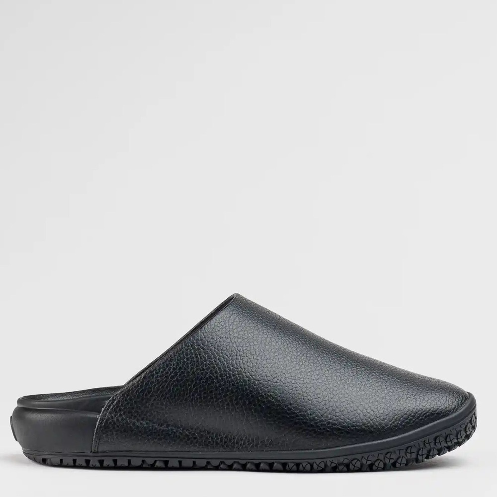 Black Leather Men's Slip-On Loafers